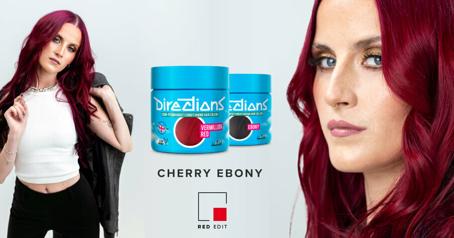 Directions Cherry Ebony Red Hair Dye Look