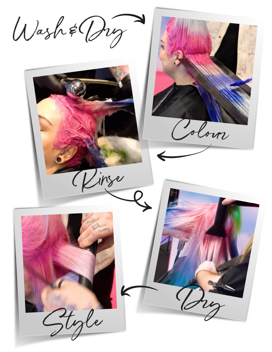 The process behind creating Paco Latorre's unicorn look hairstyle