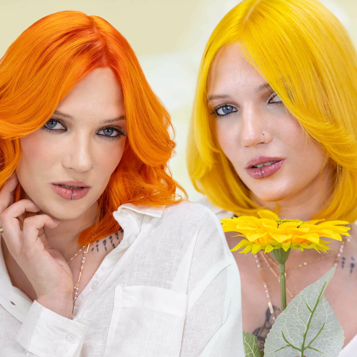 Big grid orange yellow