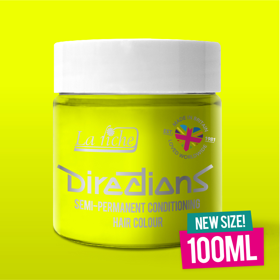 Fluorescent Yellow Semi-Permanent Hair Colour | Directions Hair Colour Fluorescent Yellow Semi-Permanent Hair Colour | Directions Hair Colour